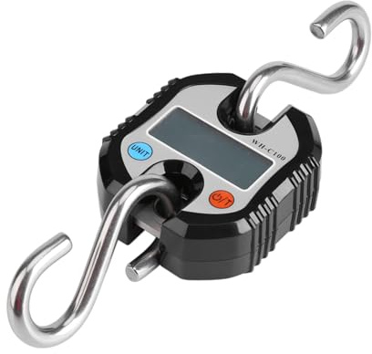 Kranwaage, WeiHeng Mini Tragbarer Kran LCD Digitaler Elektronischer Haken H?ngende Waage Schlaufenwaage H?ngende Angelwaage(Schwarz), K¨¹chenhelfer