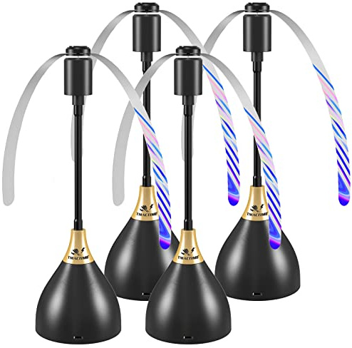 TMACTIME Fliegenwedler - Ventilator mit Schalter, 4er Automatischer USB C Fliegenabwehr, Faltbar & Aufhängbar Mückenschutz Ventilator Ohne Chemikalien Zu Verwenden - Fliegenvertreiber (Schwarz)
