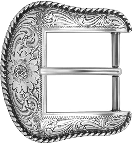 Classic antique replacement belt buckles for men and women (Vintage Silver-4)