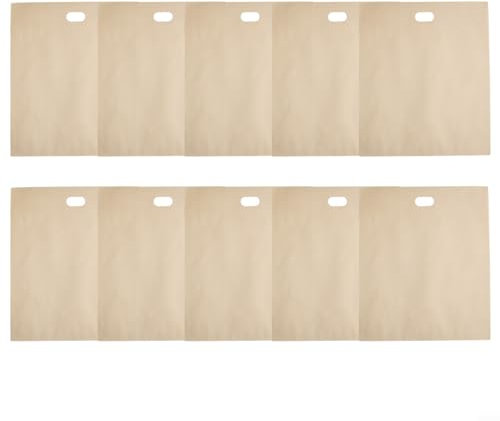 Paquete de 10 bolsas grandes para tostadoras de sándwiches no reutilizables (17 x 19 cm)