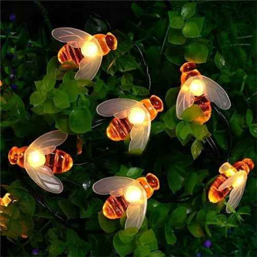 JZK 11 m 60 api luce bianca calda della stringa del LED, luce del giardino alimentata solare impermeabile per recinzione/albero, luci solari per la decorazione del partito, ornamento decorativo