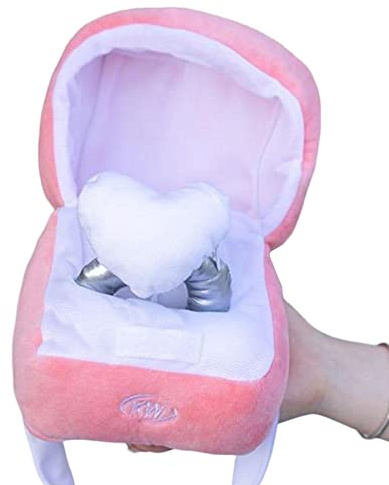 Youany Anneau en Peluche, Boîte-Cadeau en Peluche avec Bague en Diamant, Oreiller Boîte À Bagues en Peluche, Cadeaux d'anniversaire De Mariage Saint Valentin