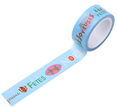 NUOBESTY 9 Rollen 5 Sammelalbum Urlaub Papierband beschriften Weihnachtsmann-Aufkleber Weihnachtsband Zeichentrick-Washi-Tape Weihnachten schmücken Socke Papier Klebeband