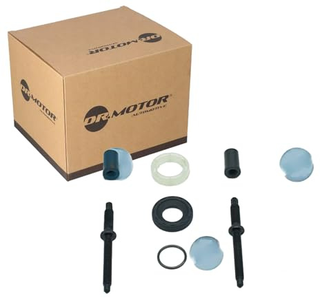 DR.MOTOR AUTOMOTIVE DRM040L Dichtungssatz Einspritzdüse mit Schraube Kompatibel mit FORD Fiesta Mk6 Schrägheck JA8, JR8 1233685 198185 198263 | Kompatibel mit: CITROËN BERLINGO / BERLINGO FIRST Großraumlimousine (MF_, GJK_, GFK_