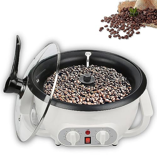Tostador de café doméstico eléctrico de 750 g - Temperatura Ajustable 0-240 °, con Temporizador - Máquina tostadora para Granos de café, nueces - Panadero de castañas de Cacahuete y nueces - Solució