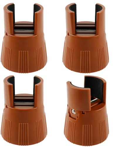 IXTIX 4 STK Möbelerhöhung, Tischbein Erhöhung, 1-5CM Verstellbarer mit Schraubklemme, Robuste Tischerhöhung - Betthöher, Tischerhöher, Stuhlerhöher, Sofaerhöher (Runden 1-4,5cm)