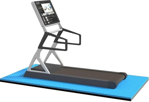 DKPLOE Treadmill Mat Exercise Equipment Mat Soundproofing Shock Absorption Thickness 40MM Thickened Double-sided Excersing Mat Protects Floors and Fitness Equipment(Blue-gray)