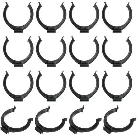 sourcing map 16Pcs 1.93''x1.93'' Plastic Leveler Leg Toe Kitchen Clips Foot Buckle, Furniture Legs Plinth Skirting Board Snap Plinth Leveler Leg Clips for Sofa Cupboard Table, Black