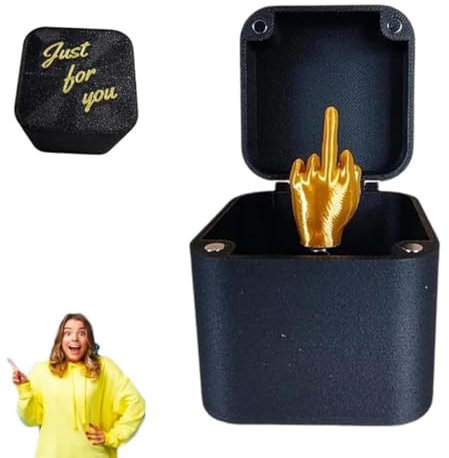 XUZOPIM Dedo Medio En Una Caja Middle Finger In A Box Caja Sorpresa Con Dedo Medio Bromas Para Adultos Divertidos Cajas Para Regalo De Broma Divertida Regalos De Broma