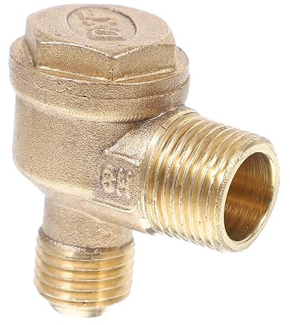 Artibetter Air Compressor Check Valve Pneumatic Air Compressor Accessory Replacement Part 2-Port Non-Return Valve Brass with Corrosion Resistance and Pipeline Connection for Efficient