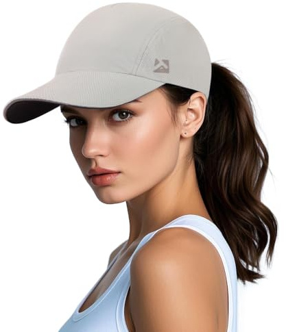 TOP-EX XL/XXL Pferdeschwanz Baseballkappe Damen Sommer Atmungsaktiv Kuehl Baseball Caps Uv-Schutz Leicht Jogger Sonnenhut Trekking Laufen Laufmütze Grau Large