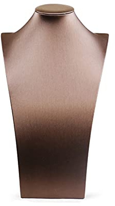 Schmuckständer, Leder, Halskette, Anhänger, Kette, Schmuckbüste, Präsentationsständer, Schmuckhalter für Halsketten, Armbänder, Figuren, Präsentationsständer, Schmuck-Organizer-Halter (Farbe: Braun,