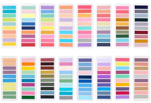 JOLCEEY 3200 Stück Sticky Notes,16 Stile Klebezettel Tabs Beschreibbare Haftstreifen Post It Transparent für Büro Schule Seitenmarkierung Klebemarkierung