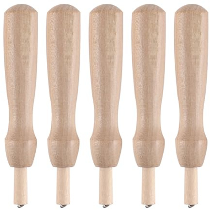 Nicear 5 agujas de fieltrar con mango de madera para agujas de lana, herramienta manual para manualidades de bricolaje y costura hecha a mano.