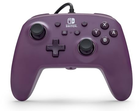 PowerA Manette filaire améliorée pour Nintendo Switch - Violet Cosmique, manette de jeu, manette de jeu, manette filaire, sous licence officielle