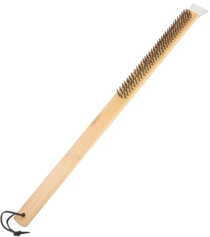 Toyvian Brosse avec Long Manche Outil de Nettoyage pour Pierre et Accessoires de Four Extérieur Brosse et Graisse