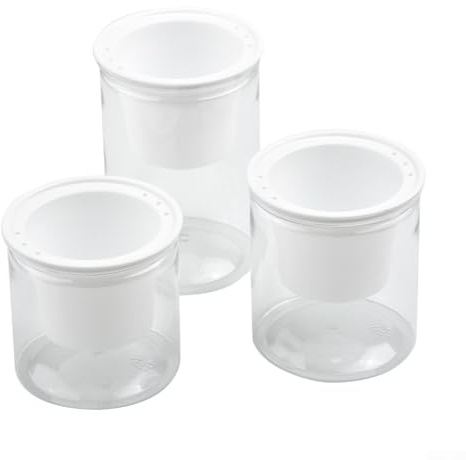 ZWEquipint Moderno vaso trasparente autoirrigante comodo e funzionale per piante da interno (12 cm)