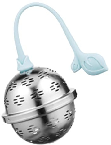 ULTECHNOVO Stainless Steel Seasoning Ball with Silicone Handle Large Tea Infuser Strainer for Loose Tea Soup Hot Pot and Meat Marinating Smooth Edges Easy to Clean