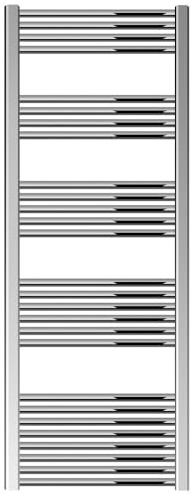 Balterley Straight Heated Heated Towel Rail Radiator, 602W, 600 x 1800mm, Chrome