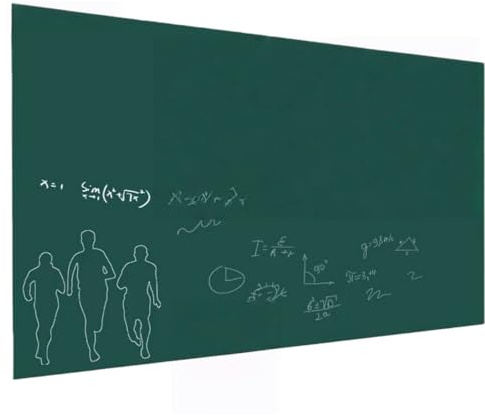 Chalk Board Contact Paper Wall Sticker, Extra Large Chalkboard Peel and Stick Paper, Adhesive Blackboard 35 x 118 inches + 5 Color Chalk Included, Green