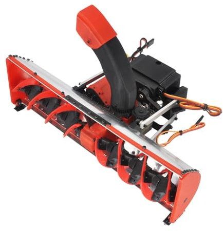 Quitanieves RC de Metal con Pala sopladora Nieve Impresa en 3D, Elevador y turbina. Compatible Coches Oruga, Camiones Tamiya excavadoras(390-263-245mm Big)