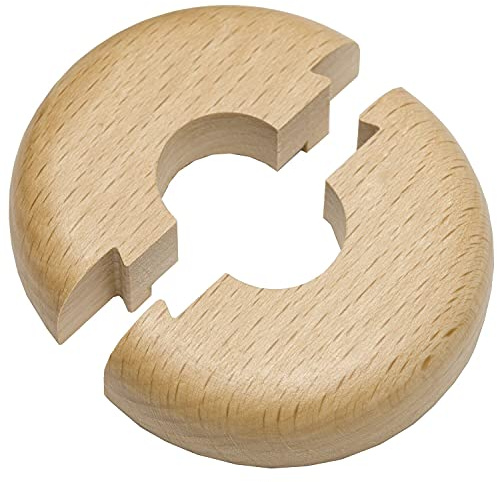 Unbekannt 403452 Heizkörperrosette Massivholz farblos 22/50 mm 1/2”, Holzart: Buche lackiert