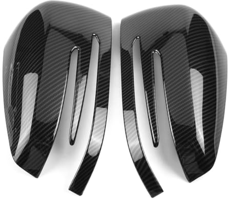 W204 Spiegelkappen,W204 Rückspiegel,Rückspiegedeng Seitenspiegedeng Schutzkappe,Carbon Auto Rückspiegedeng T Blende Gehäusedeckel Für A B C E Gla Klasse W204 W212
