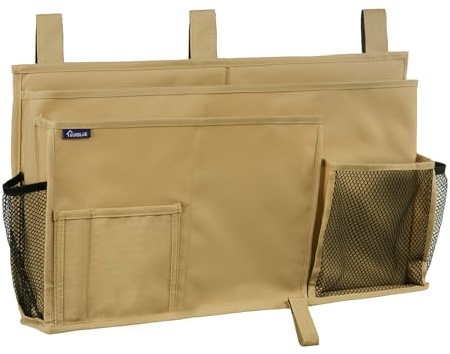 Surblue Caddy Organizador Colgante Bolsa de Almacenamiento Junto a la Cama para Literas Caqui