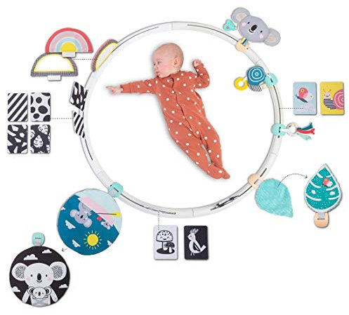 Taf Toys All Around Me Activity Hoop. Developmental Hoop, Perfect for Newborns & Up, With 24 Developmental Activities. Designed To Promote Baby’s Senses, Motor Skills & Cognitive Development.