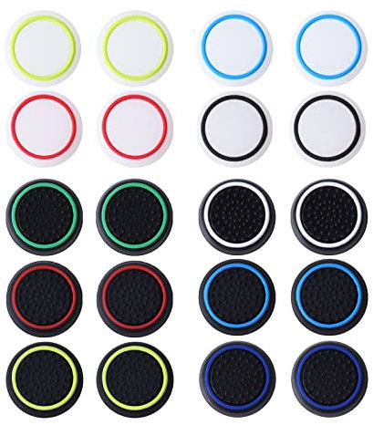 Pinsheng Cubierta Protectora de Apretones de Pulgar de Silicona, Tapas de Palanca de Mando Tapas de Joystick Compatible con PS5 / PS4 / PS3 / PS2 / Xbox 360 / Xbox One/Switch Pro Controlador, 10 Pares