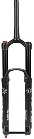 SHKJ Fahrrad Federgabel 27.5 29 Zoll Bike Air Gabel 1-1/2 Konisches Rohr Federweg 160mm/180mm Rebound Adjust Manueller Lockout DH/AM THR (Color : Black, Size : 29inch)