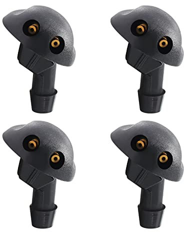 eMagTech 4 Stück Frontscheibenwaschdüse Ersatz 7700846456 7700846446 289321198R Kompatibel mit Dacia Logan Kompatibel mit Renault Sandero