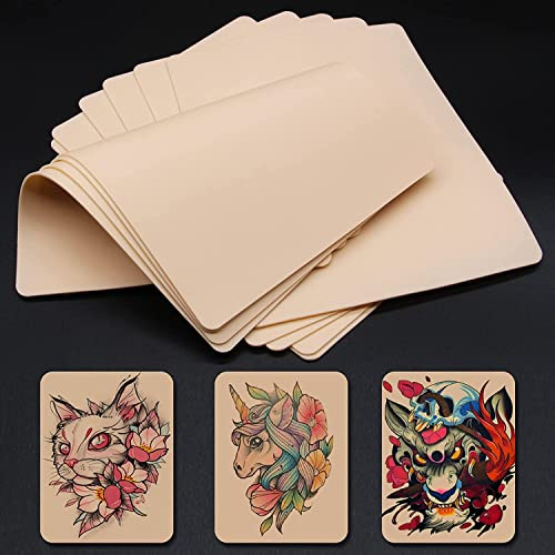 LEAYOKA Kunsthaut Tattoo Übungshaut - 20 Stück Tattoo Haut Faux Skin Tattoos Gefälschte Haut Blank Tattoos Praxis Haut Doppelseitig(20cm x 15cm x 0.1cm)