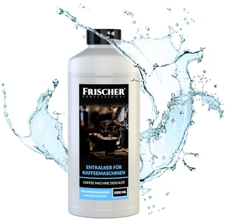 FRISCHER PROFESSIONAL Descalcificador para máquinas de café, cafeteras y cafeteras automáticas, compatible con todos los fabricantes, concentrado descalcificador universal, 1000 ml