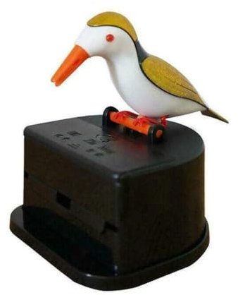 Dispenser Automatico di Stuzzicadenti per Uccelli, Scatola di Stuzzicadenti per Picchio, per Tavoli da Pranzo (D'oro)