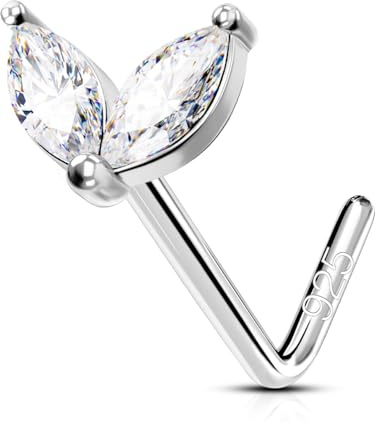 OUFER 20G Argento Nasale Piercing Anello Per Naso 7mm per Donne