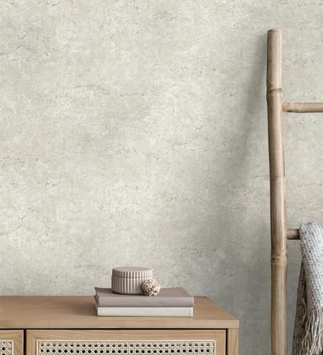 GAULAN 681867 - Papel pintado vinílico ecológico efecto pared de piedra natural blanco hueso para pared salón cocina baño dormitorio pasillo - Rollo de 10 m x 0,52 m
