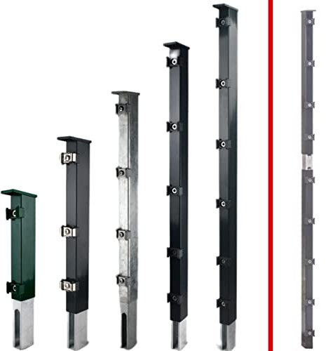 Maxhome24 | Pfosten Aufsatz für Zaunerhöhung | Pfostenerhöhung | Zaun Verlängerung | Doppelstabmattenzaun| 20 cm-Anthrazit
