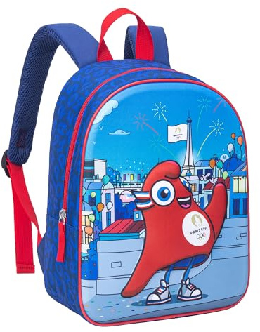 PARIS 2024 Kinderrucksack JO Offizielle Kollektion Olympische Spiele, blau, 32 x 25 x 11 cm