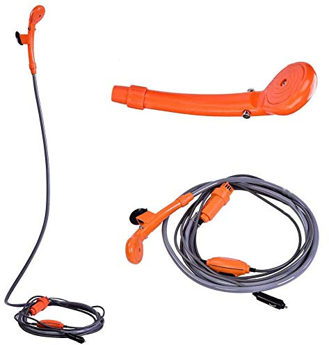 lyrlody 12V Auto Outdoor Tragbare Campingdusche Leicht Robust Halterung Kompakt, Starkpumpe, Auto Dusche Camping Reisen für Camping, Bootfahren, Angeln