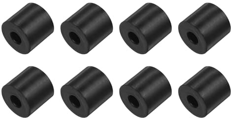 Kozelo 8Pcs Patins d'Isolation en Caoutchouc [10x30x30mm] Anti-Vibrations, pour Accessoires de Maison, de Voiture et de Bateau, en Néoprène, Noir