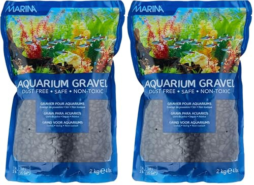 Marina Gravier pour Aquarium Noir 2 kg (Lot de 2)