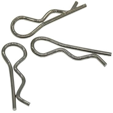 R Type Spring Cotter Pin,Stainless Steel R Shaped Spring Cotter Clip Pin 1.2mm 1.8mm 2mm 2.5mm 3mm 4mm Dia Fastener Hardware For Repairing Cars (Color : Silver, Size : M4-75mm SS(10PCS))(M4 75mm SS(10