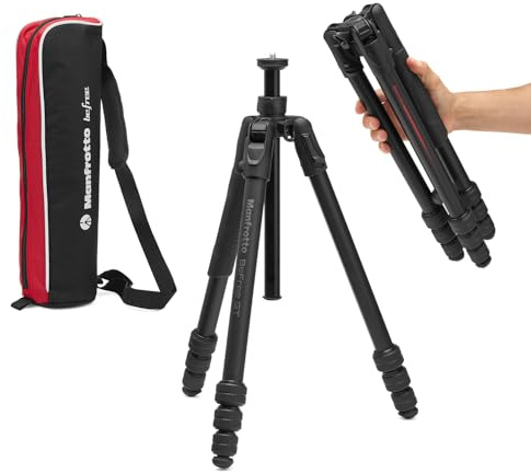 Manfrotto Befree GT PRO 4-Section Aluminum Travel Tripod Legs, Black Matte