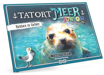 DENKRIESEN - Tatort Meer Junior - Robben in Gefahr | Ab 8 Jahren | 1-4 Spieler | Spannendes Krimispiel für Kinder | Detektivspiel | Abenteuer für Junge Ermittler | Ideal für die ganze Familie