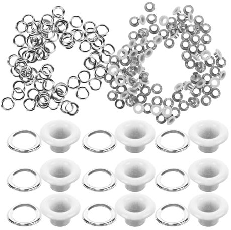 VALICLUD 100pezzi Kit Di Occhielli Metallici Per Scarpe e Tessuti Grommets Eyelets Per Fai Da Te Riparazioni e Progetti Di Cucito Facile Da Installare e Resistente