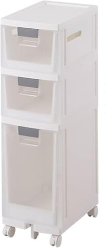MEWVABKW Lagerschrank Lagerschrank mit Schubladen Schmaler, hoher Lagerschubladenwagen für den Boden mit durchsichtigen Lagerschubladen und Rollen Schmaler Toilettenpapier-Aufbewahrungsschrank mit gr