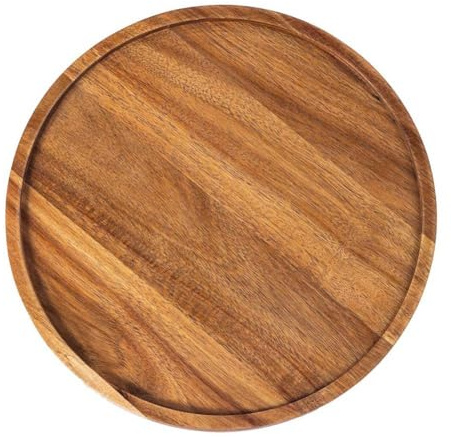 IMCCZONY Plateau Rond en Bois de Service, Planche de Charcuterie pour Apéritif, Organisateur pour Cuisine/Comptoir C