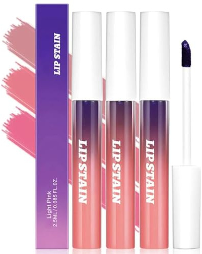 3Pcs Peel-Off Lip Tint Set - Peel Off Lip Stain Matte Lip Gloss, Long-Lasting Lip Tint Stain Nude Liquid Lipstick Makeup for Women (3Pcs Peel-Off Lip Tint)