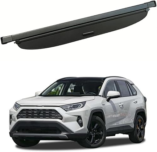 ZCJBLC Cubierta Maletero Coche Cortina Maletero Carga para Toyota RAV4 RAV-4 2019-2022, Portaequipajes RetráCtil Maletero Coche Cubierta Carga RetráCtil